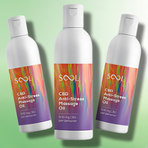 Stress Free CBD Massage Oil by SOOL- 500mg CBD-Essential Oils (BUY 1 GET 1 FREE)