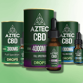 Full Spectrum CBD Oil Drops by Aztec CBD | 300mg - 4000mg | Terpene Infused - 10ml - CBD Shack