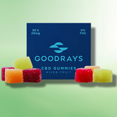 CBD Gummies by Goodrays - 750mg CBD - Mixed Fruit - 25mg Per Gummy - 30pcs