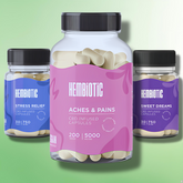 Organic CBD Capsules by Hembiotic - 750mg to 5000mg - Gluten Free - 30/200 Caps