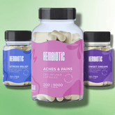 Organic CBD Capsules by Hembiotic - 750mg to 5000mg - Gluten Free - 30/200 Caps - CBD Shack