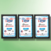 Long Lasting CBD Patches by 1 Step CBD - 10mg/50mg Per Patch - 6/18/30 Patches - CBD Shack