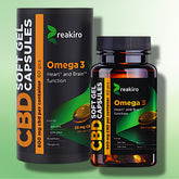 Reakiro 600mg CBD Full Spectrum Omega 3 Capsules - 60 Caps (BUY 1 GET 1 FREE)