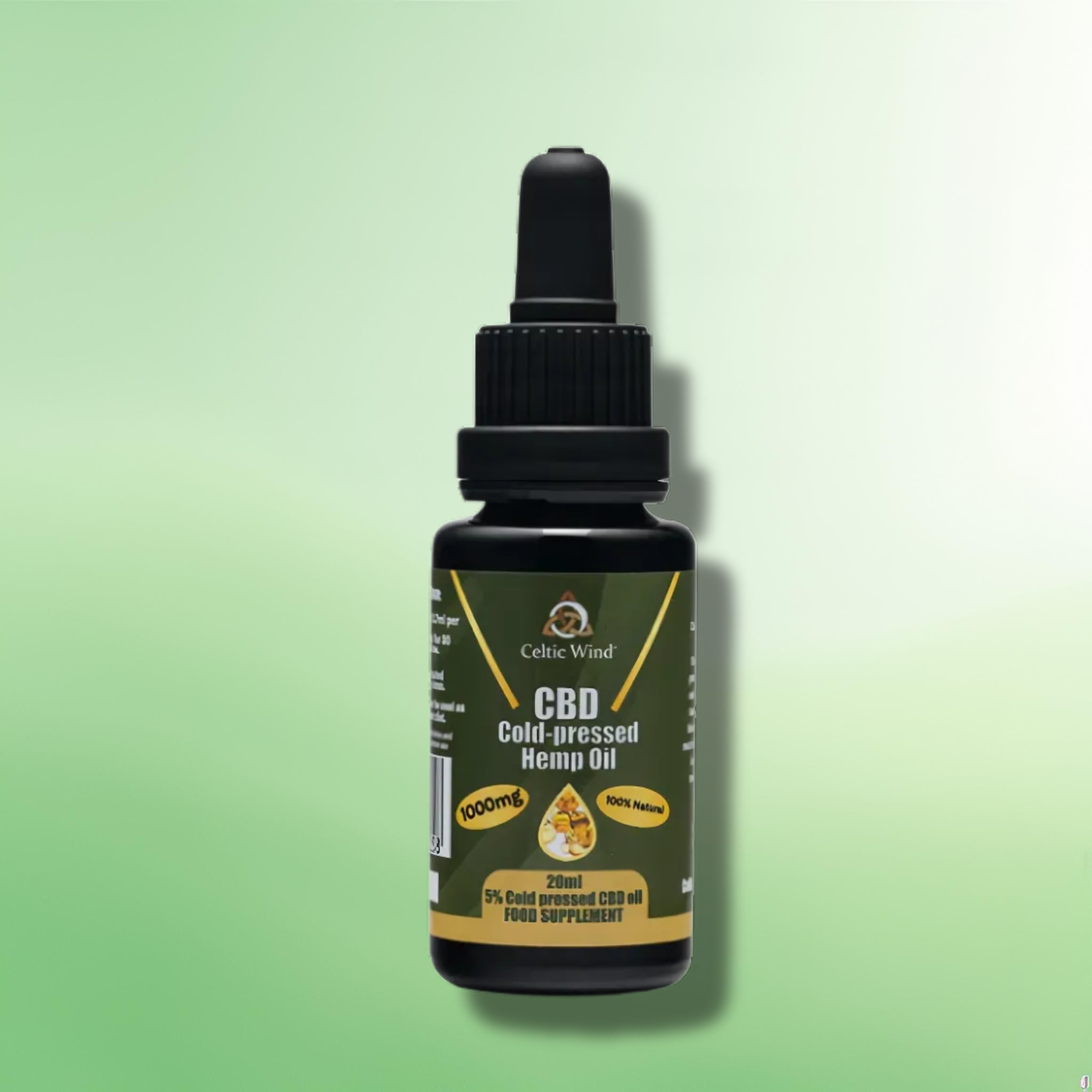 Cold-Pressed CBD Oil by Celtic Wind Crops - 300mg - 1500mg - 10ml/20ml/30ml