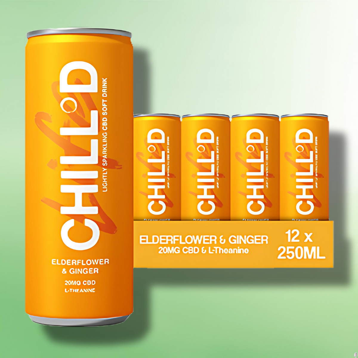 CBD Drinks by CHILL°D | 20mg CBD Sparkling Drinks | 3 Delicious Flavours | 250ml