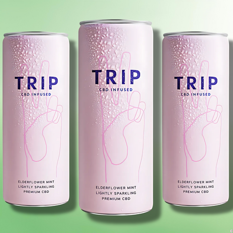 CBD Sparkling Drinks by TRIP - 12 x 15mg Full Spectrum CBD Drinks - 3 Flavours - 250ml
