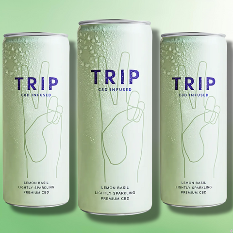 CBD Sparkling Drinks by TRIP - 12 x 15mg Full Spectrum CBD Drinks - 3 Flavours - 250ml