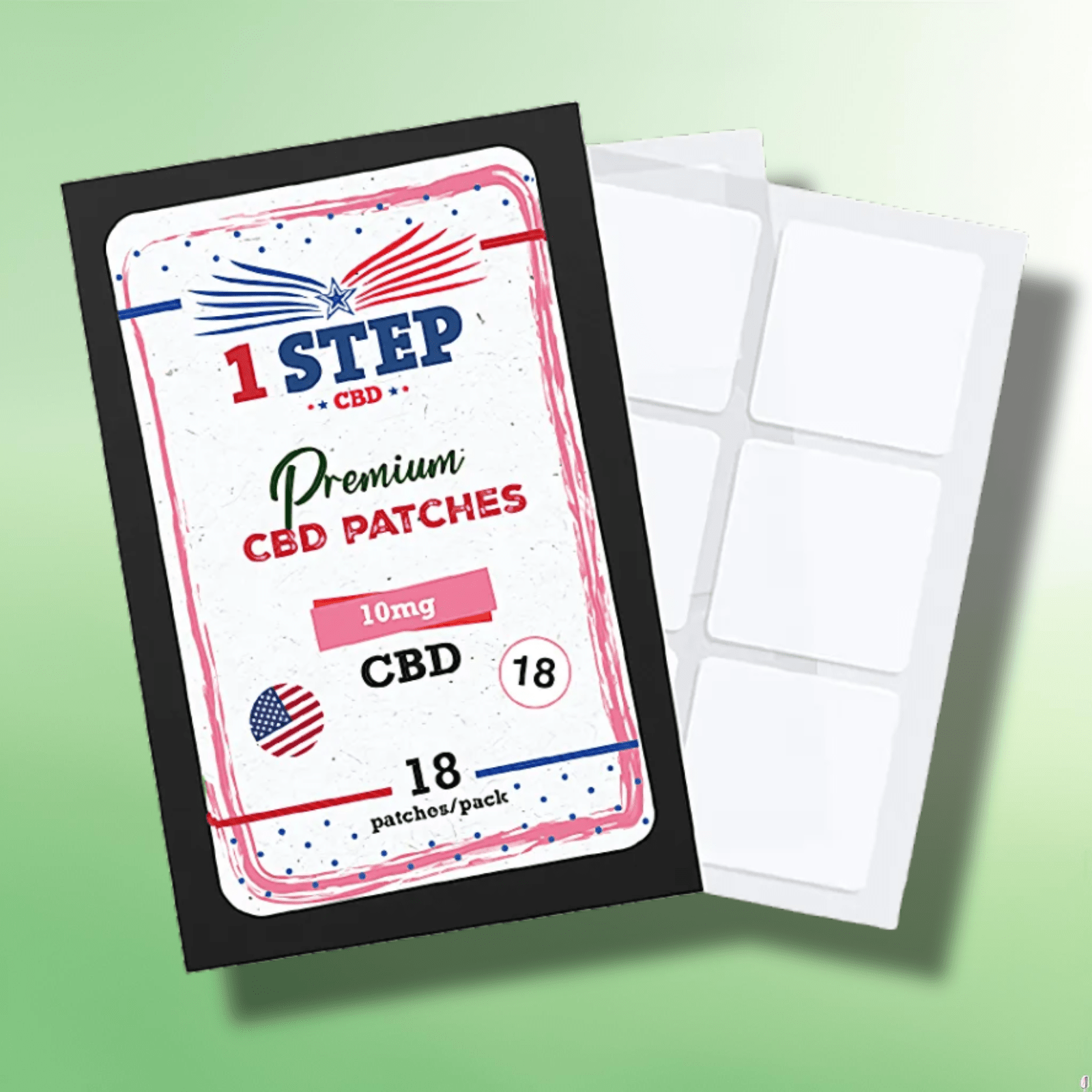 Long Lasting CBD Patches by 1 Step CBD - 10mg/50mg Per Patch - 6/18/30 Patches - CBD Shack
