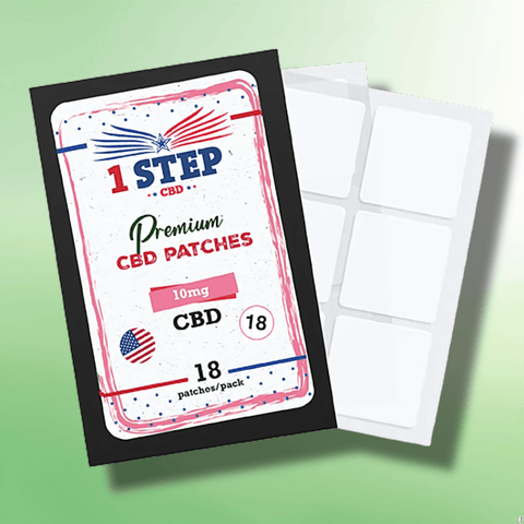 Long Lasting CBD Patches by 1 Step CBD - 10mg/50mg Per Patch - 6/18/30 Patches - CBD Shack