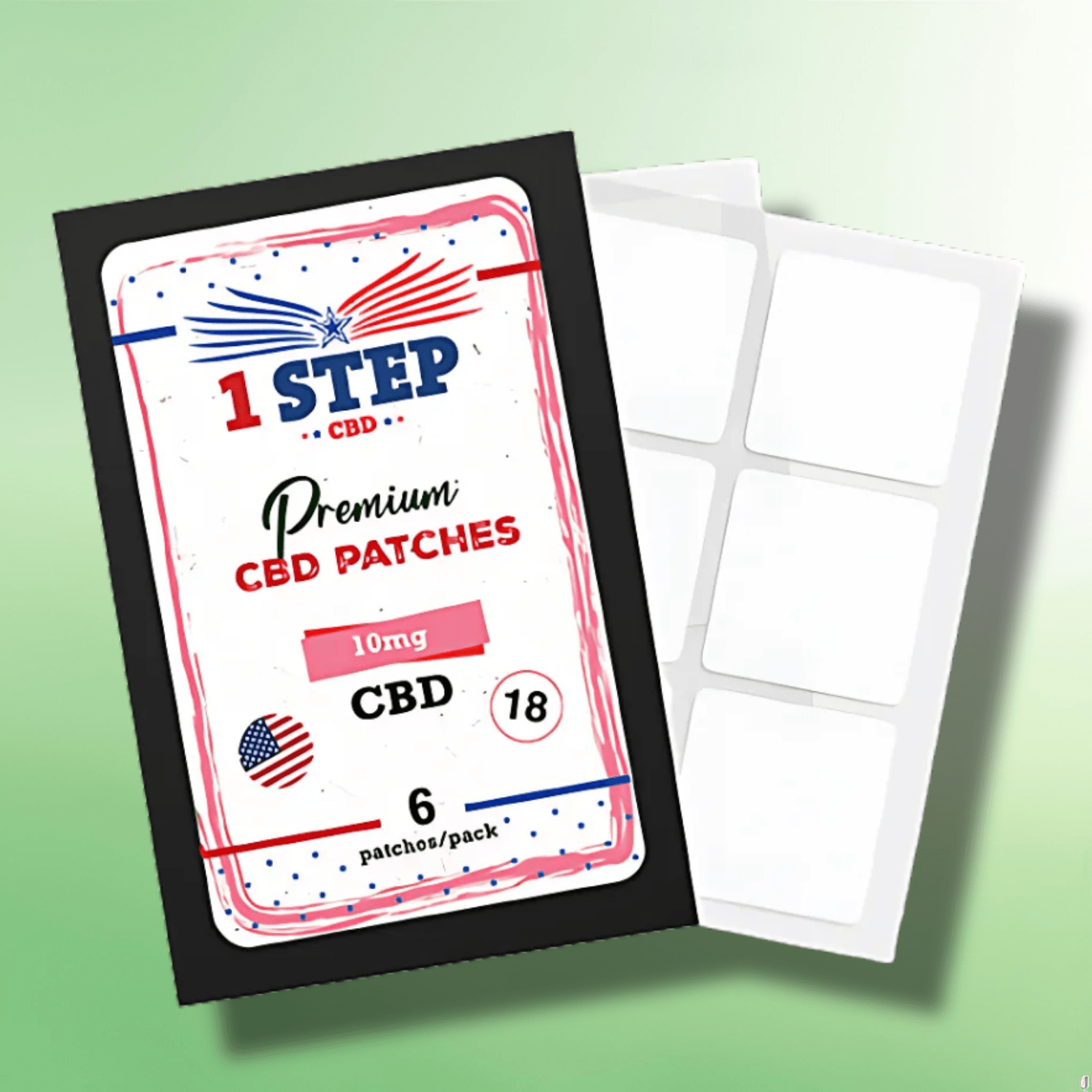 Long Lasting CBD Patches by 1 Step CBD - 10mg/50mg Per Patch - 6/18/30 Patches - CBD Shack