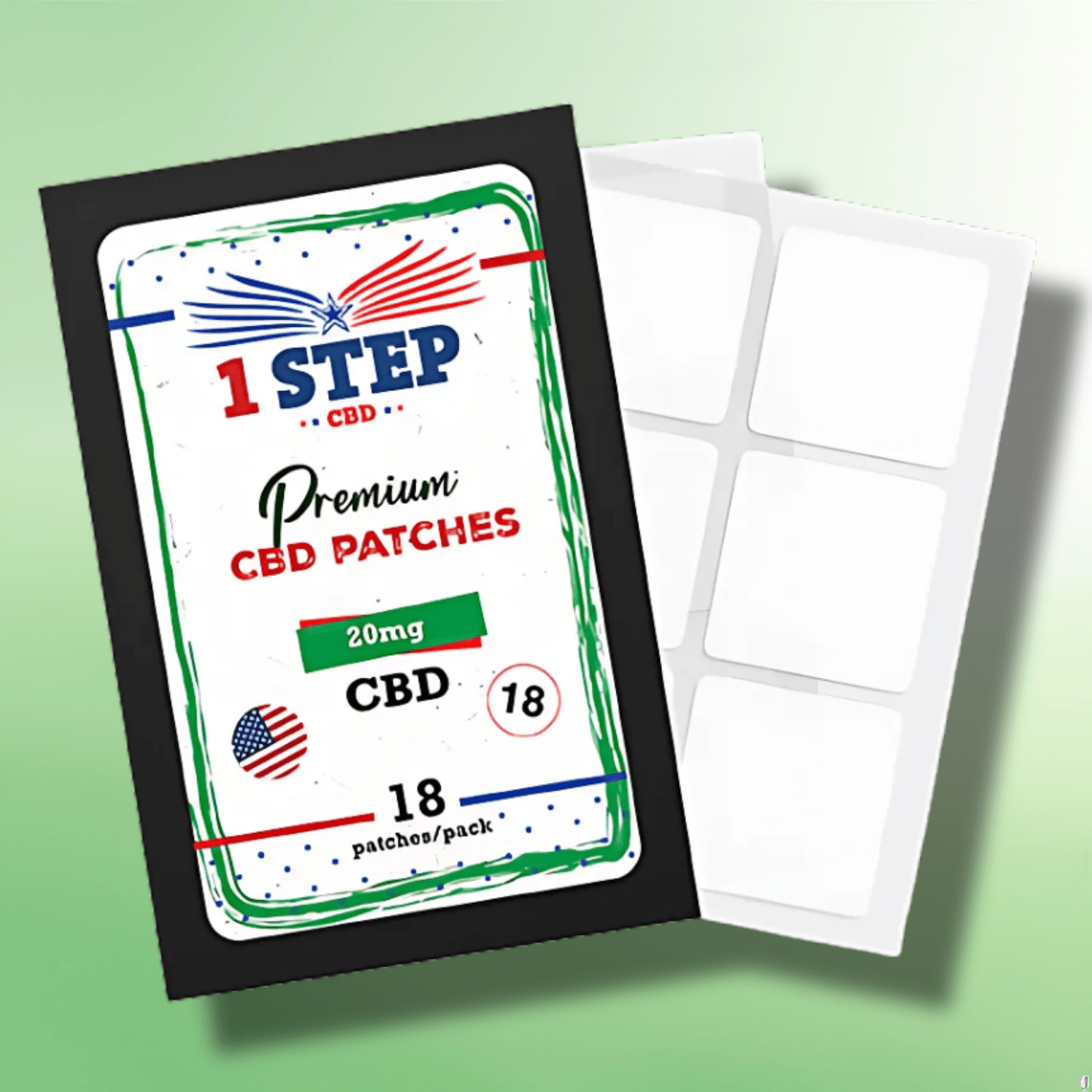 Long Lasting CBD Patches by 1 Step CBD - 10mg/50mg Per Patch - 6/18/30 Patches - CBD Shack