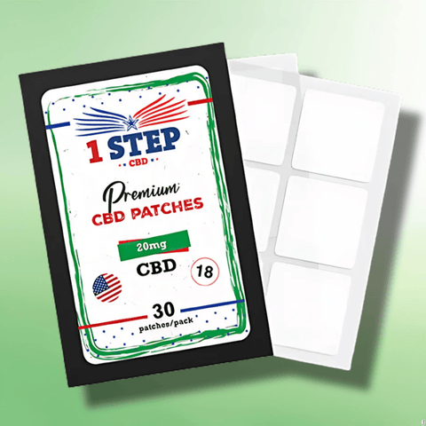 Long Lasting CBD Patches by 1 Step CBD - 10mg/50mg Per Patch - 6/18/30 Patches - CBD Shack