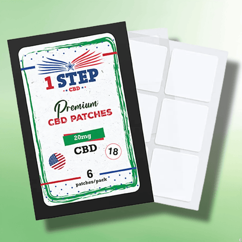 Long Lasting CBD Patches by 1 Step CBD - 10mg/50mg Per Patch - 6/18/30 Patches - CBD Shack