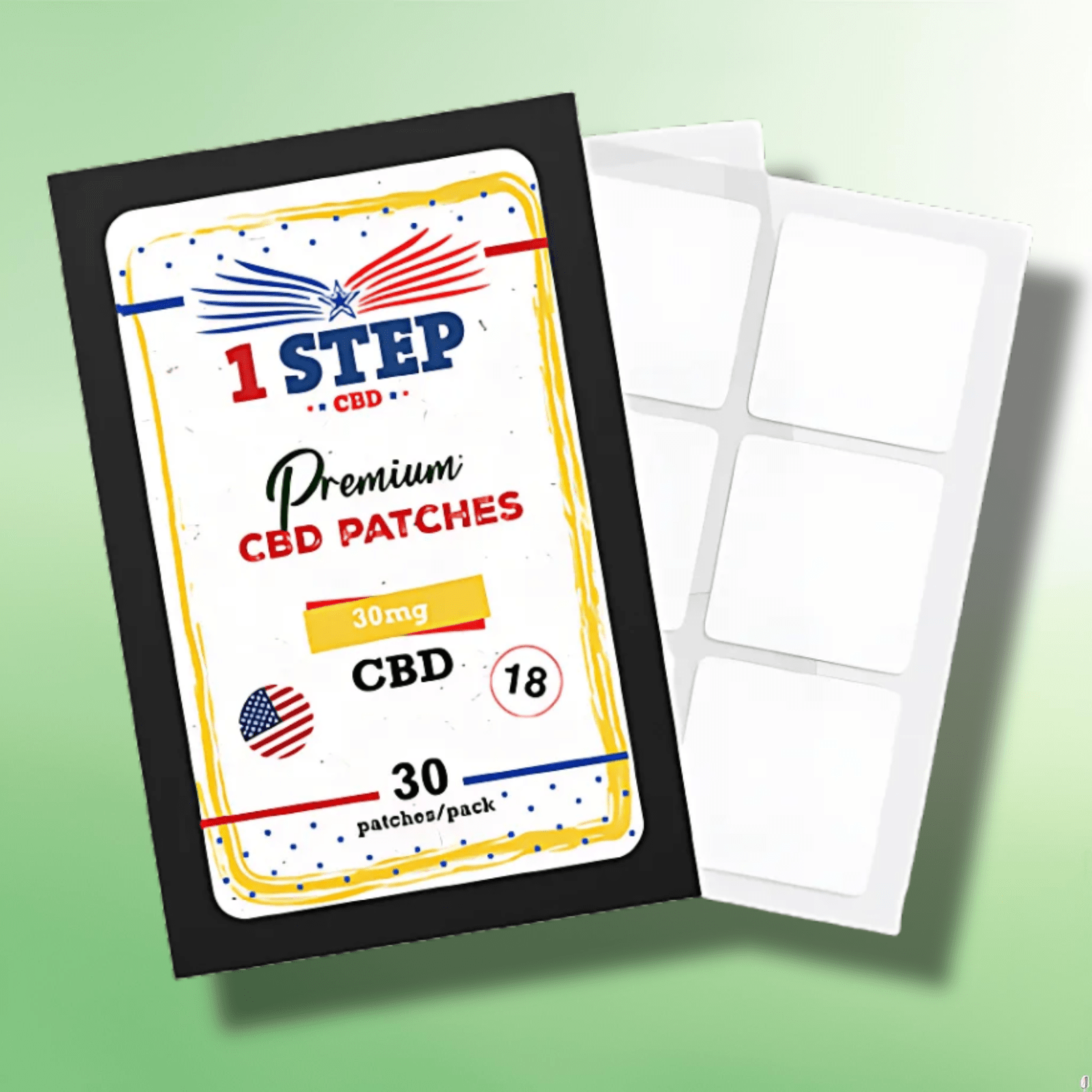 Long Lasting CBD Patches by 1 Step CBD - 10mg/50mg Per Patch - 6/18/30 Patches - CBD Shack