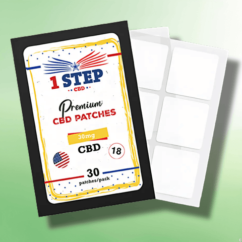 Long Lasting CBD Patches by 1 Step CBD - 10mg/50mg Per Patch - 6/18/30 Patches - CBD Shack