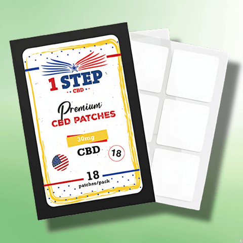 Long Lasting CBD Patches by 1 Step CBD - 10mg/50mg Per Patch - 6/18/30 Patches - CBD Shack