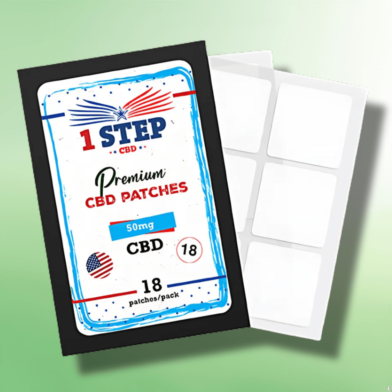 Long Lasting CBD Patches by 1 Step CBD - 10mg/50mg Per Patch - 6/18/30 Patches - CBD Shack