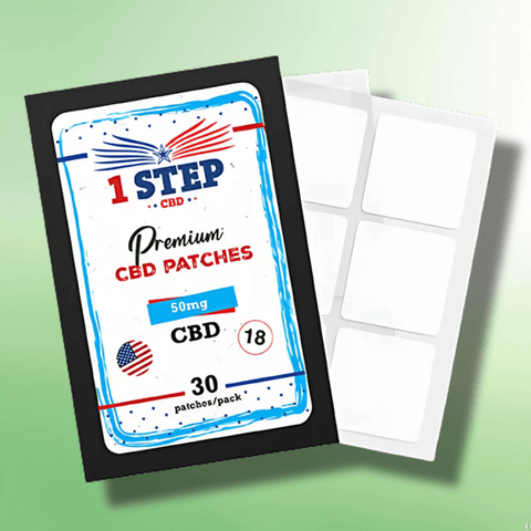 Long Lasting CBD Patches by 1 Step CBD - 10mg/50mg Per Patch - 6/18/30 Patches - CBD Shack