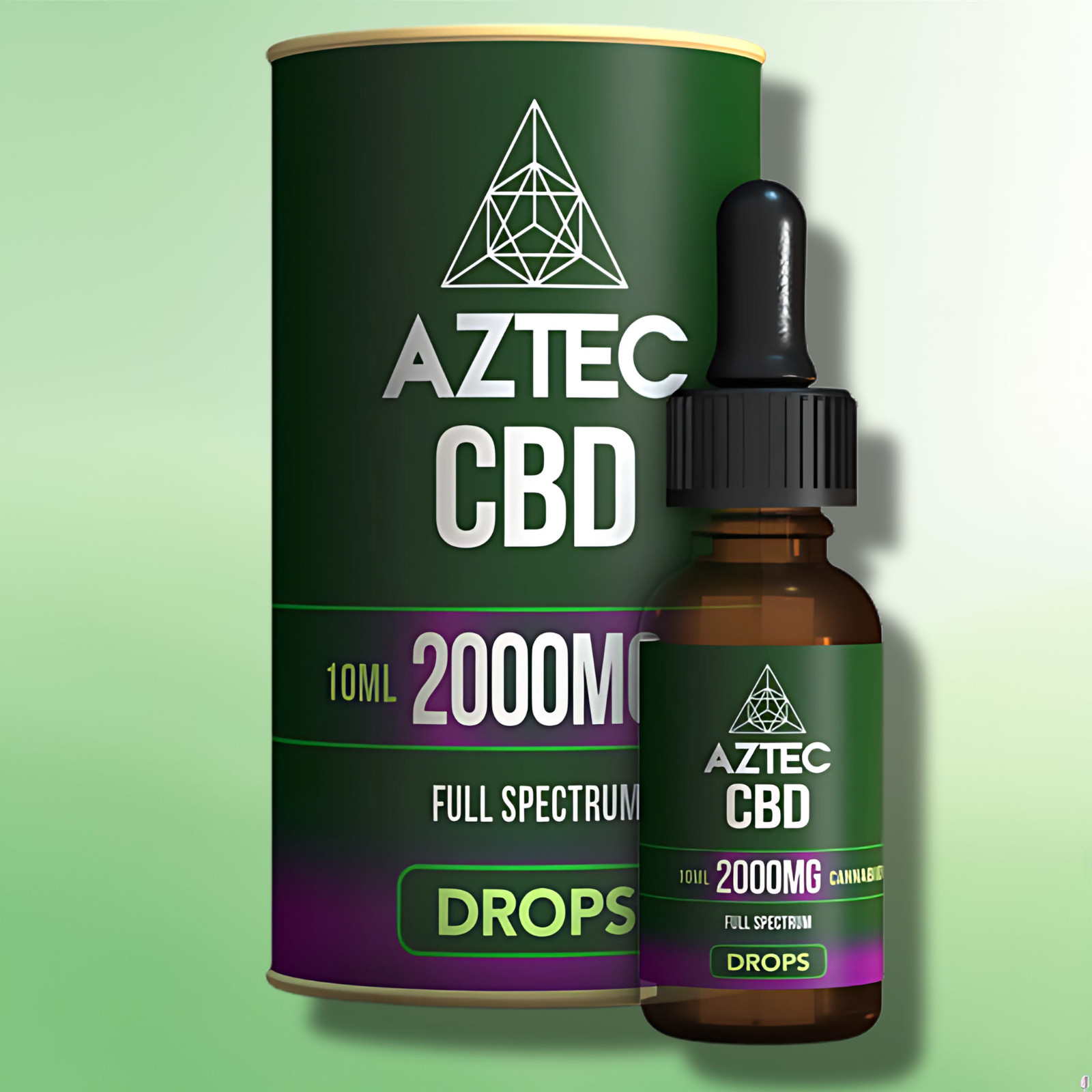 Full Spectrum CBD Oil Drops by Aztec CBD | 300mg-4000mg | Terpene Infused - 10ml