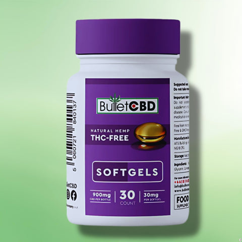 Bullet CBD 300mg/900mg Broad Spectrum CBD Soft Gel Capsules - 30 Caps