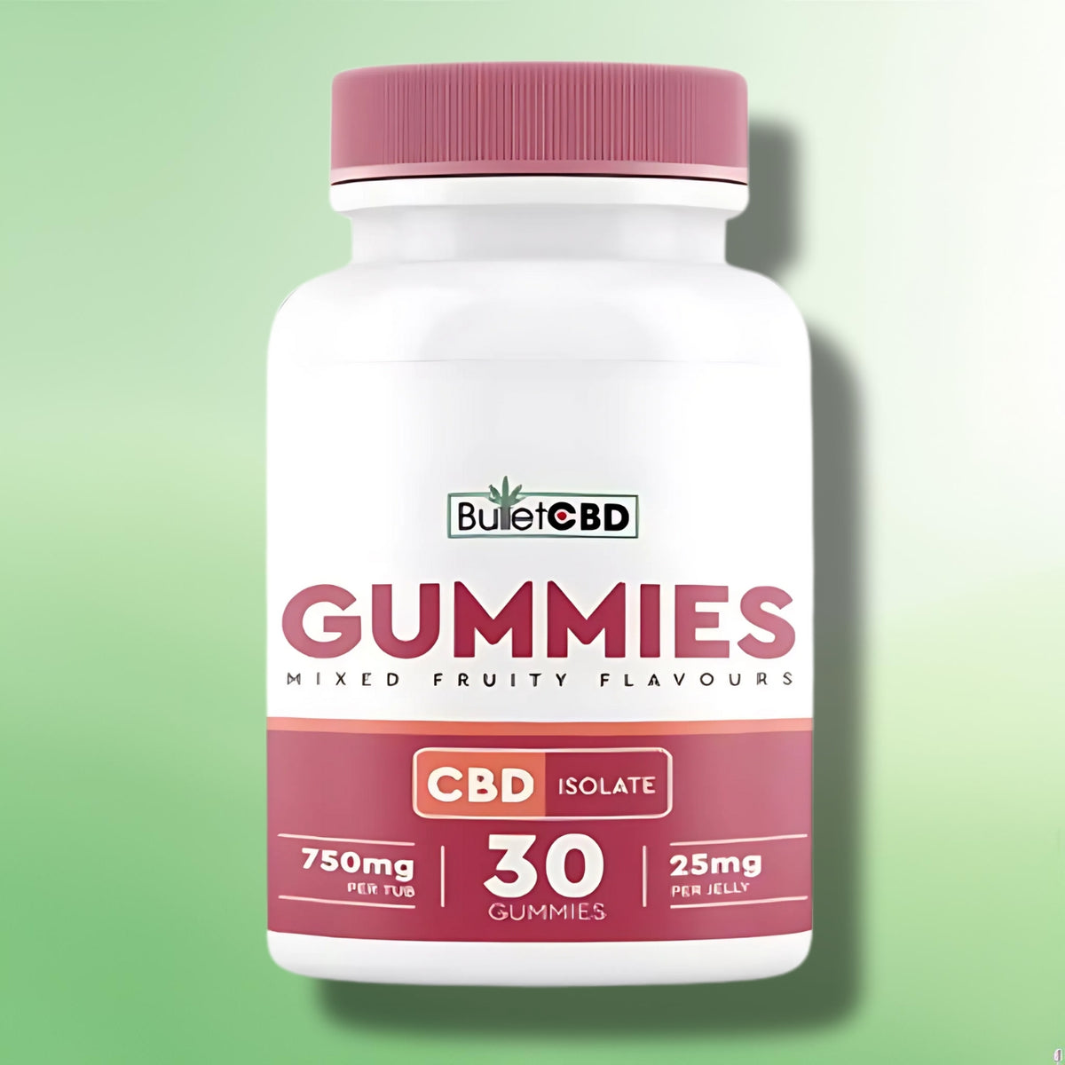 CBD Isolate Gummies by Bullet | 750mg CBD Isolate Gummies| Mixed Fruit | 30 Pcs