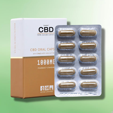 100% Cannabis CBD Capsules by British Cannabis | 1000mg CBD | 30 Capsules