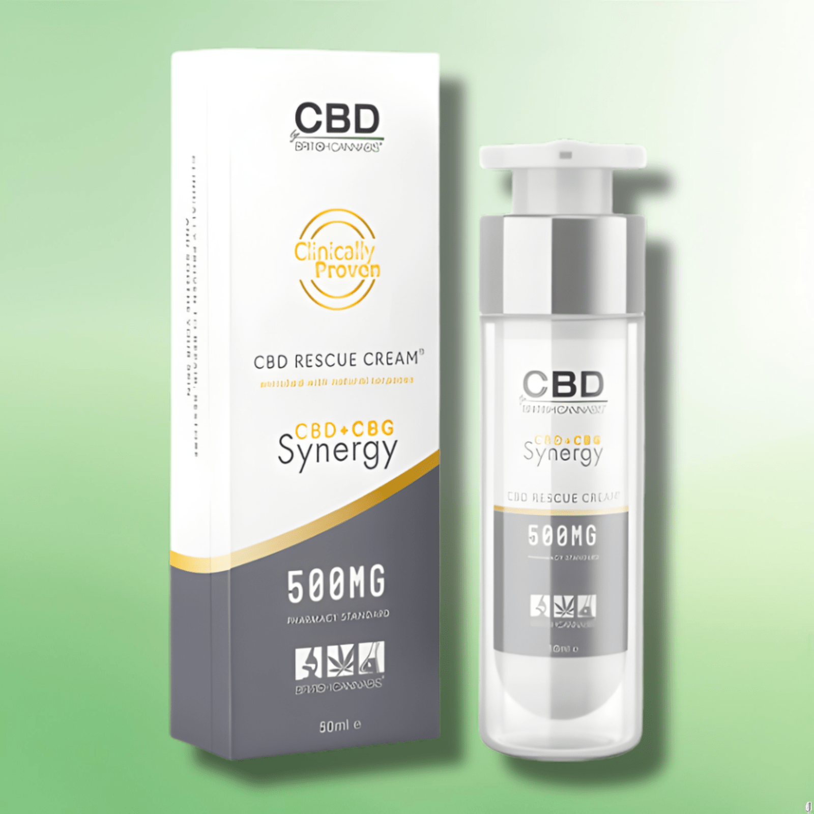 CBD/CBD+CBG Synergy Rescue Cream by British Cannabis 250mg - 500mg - 50ml - CBD Shack