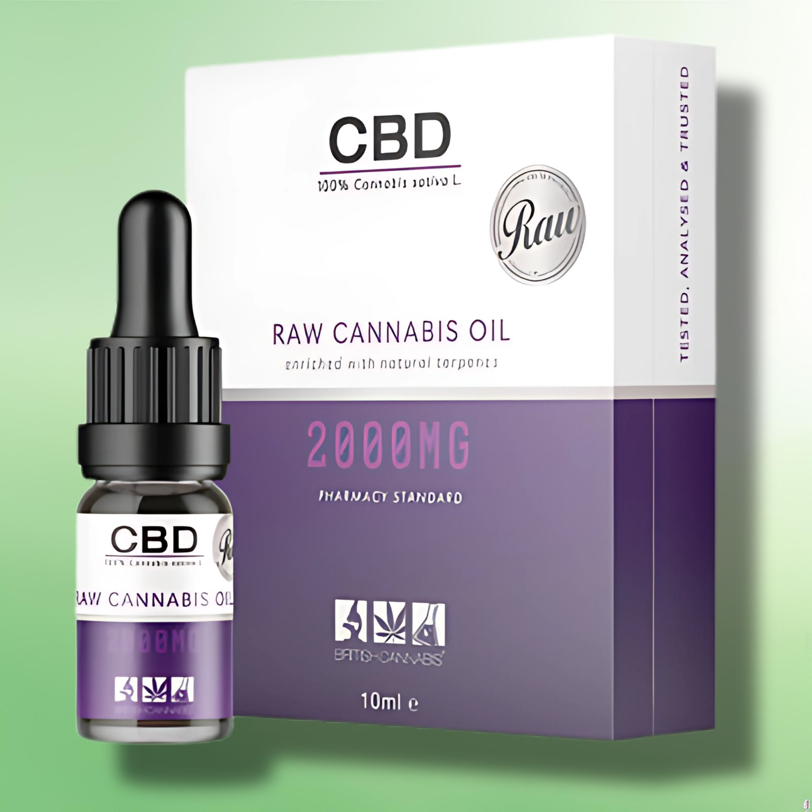 100% Raw Cannabis Oil Drops by British Cannabis | 250mg - 2000mg CBD | 10ml