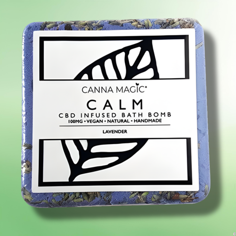 Luxurious 100mg CBD Infused Bath Bombs by Canna Magic - Womens Gift Set - 6 Pcs