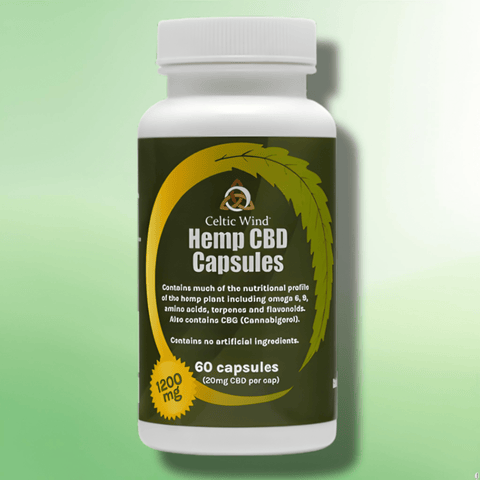 Cold Pressed Capsules by Celtic Wind Crops - 1200mg CBD - 60 Caps - CBD Shack