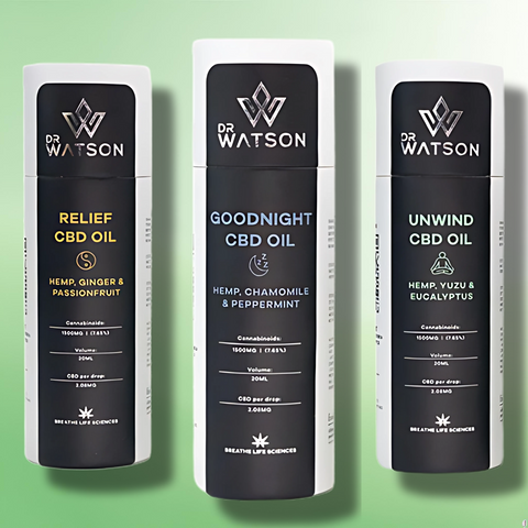 CBD Oil by Dr Watson |1000mg-1500mg| Chamomile, Passionfruit, Eucalyptus - 20ml