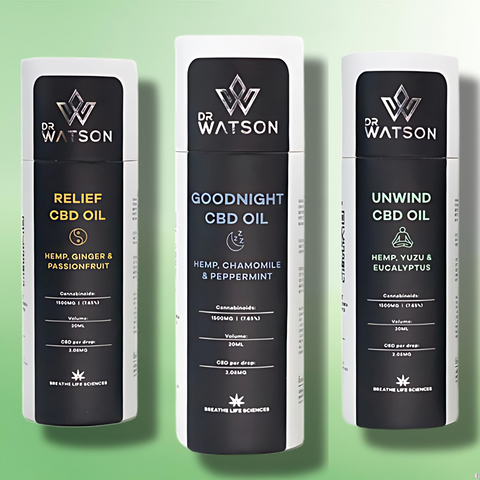 CBD Oil by Dr Watson |1000mg-1500mg| Chamomile, Passionfruit, Eucalyptus - 20ml