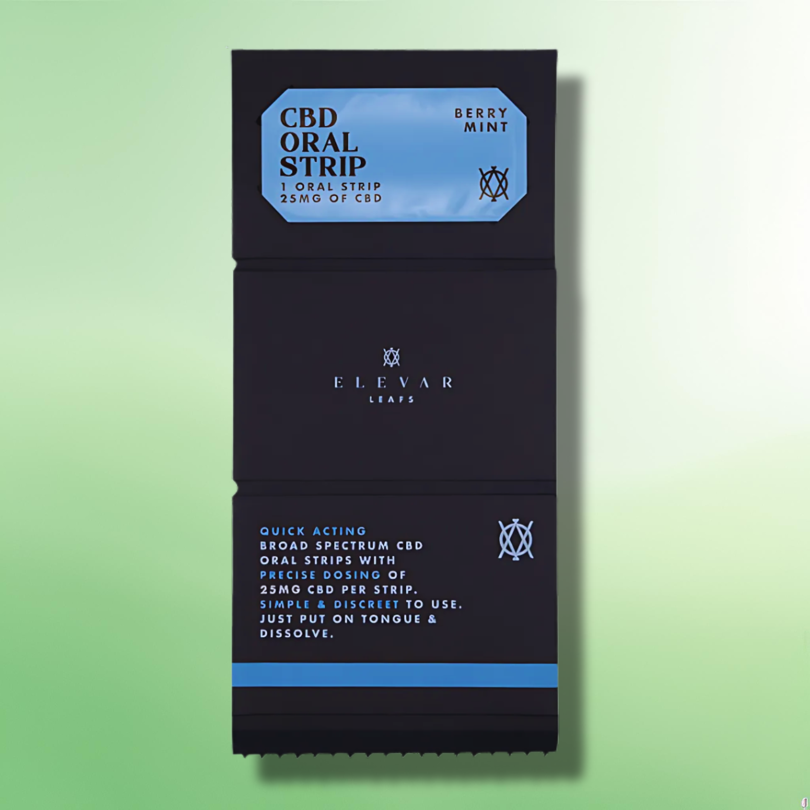 CBD Oral Strips by Elevar Leafs - 125mg CBD - Fast Delivery - 25mg Per Strip