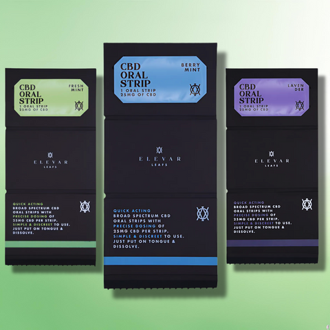 CBD Oral Strips by Elevar Leafs - 125mg CBD - Fast Delivery - 25mg Per Strip