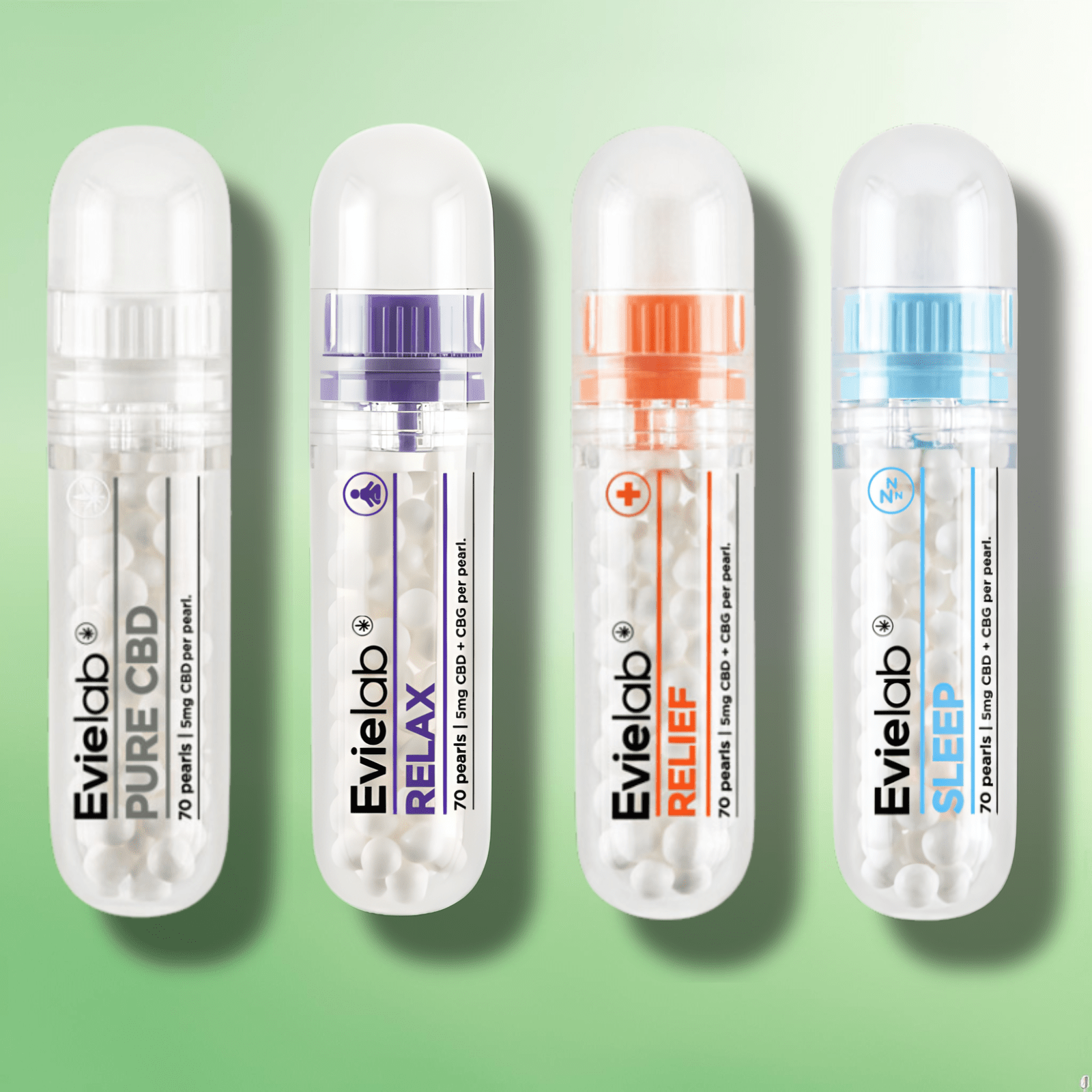 Fast Acting CBD/CBG & Terpene Pearls by EvieLab - 350mg CBD Per Tube - 70 Pearls - CBD Shack