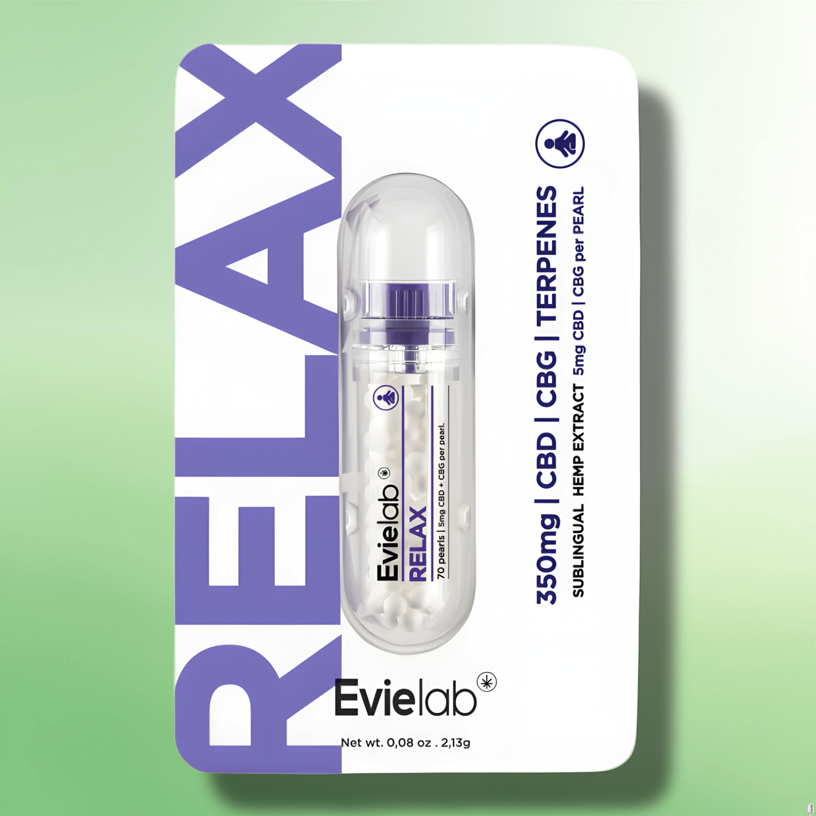 Fast Acting CBD/CBG & Terpene Pearls by EvieLab - 350mg CBD Per Tube - 70 Pearls - CBD Shack