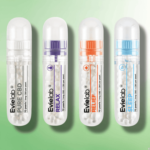 Fast Acting CBD/CBG & Terpene Pearls by EvieLab - 350mg CBD Per Tube - 70 Pearls - CBD Shack