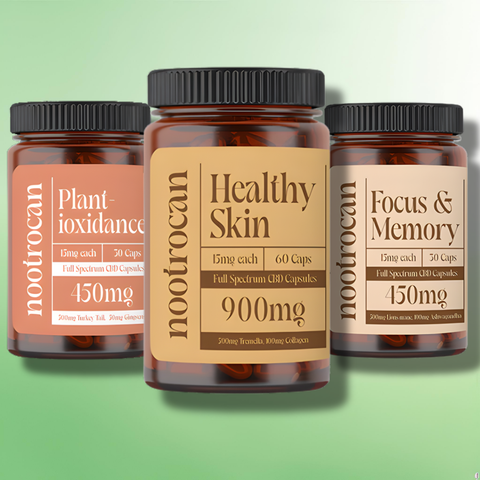 Full Spectrum CBD & Nootropic Capsules by Nootrocan - 450mg/900mg - 30/60 Caps