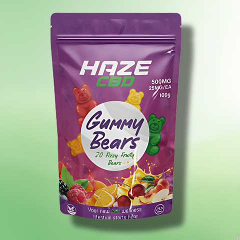 CBD Gummies by Haze CBD - 500mg Vegan - 25mg Per Gummy - 100g - 20 pcs