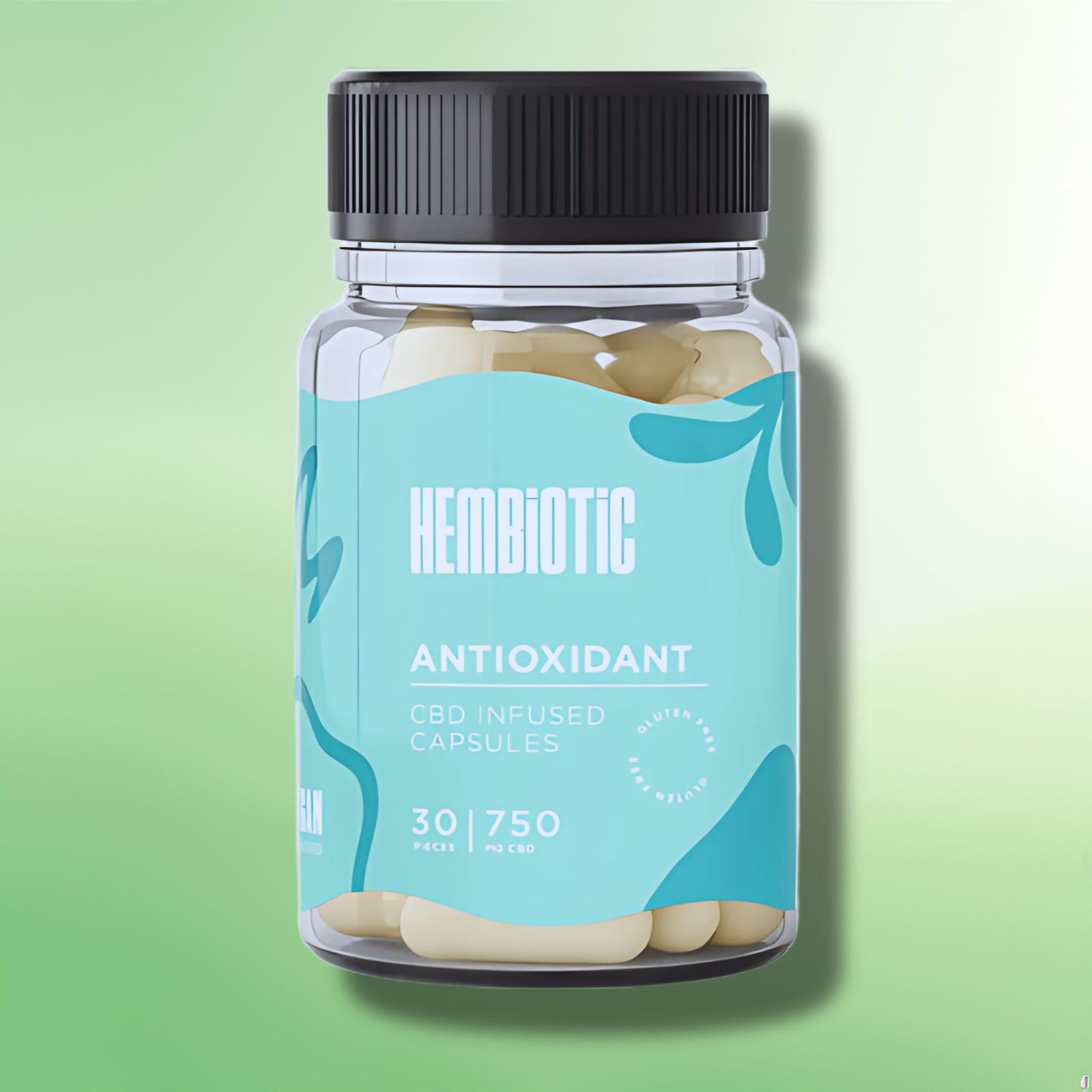 Organic CBD Capsules by Hembiotic - 750mg to 5000mg - Gluten Free - 30/200 Caps