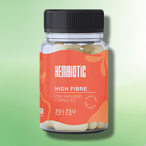 Organic CBD Capsules by Hembiotic - 750mg to 5000mg - Gluten Free - 30/200 Caps