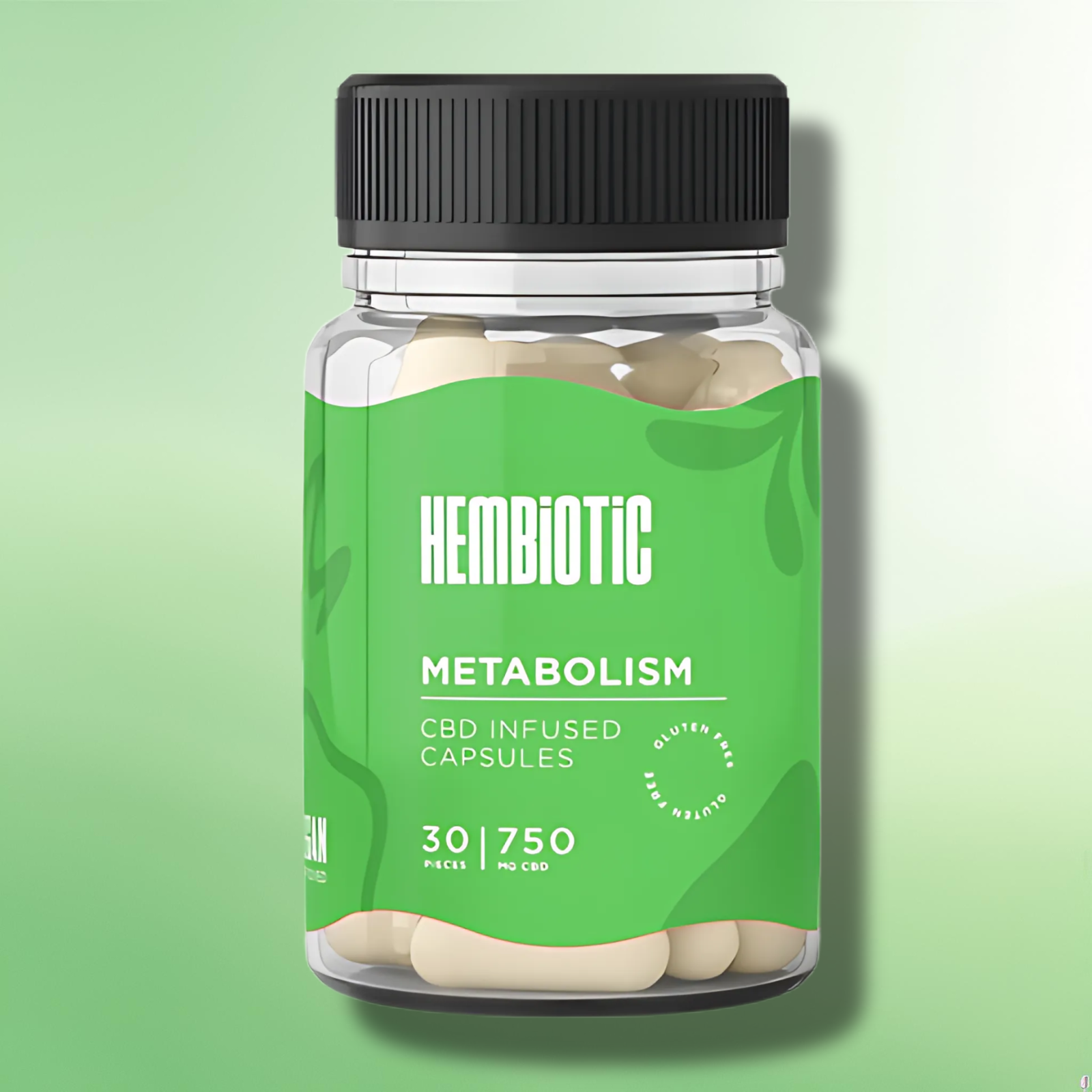 Organic CBD Capsules by Hembiotic - 750mg to 5000mg - Gluten Free - 30/200 Caps