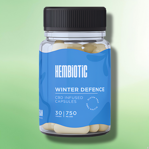 Organic CBD Capsules by Hembiotic - 750mg to 5000mg - Gluten Free - 30/200 Caps