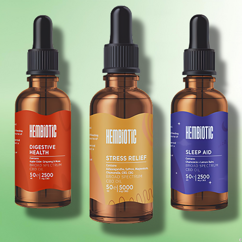 CBD Oil's by Hembiotic - 500mg to 5000mg Pure, Natural, Vegan CBD Oil! 7 Varieties!