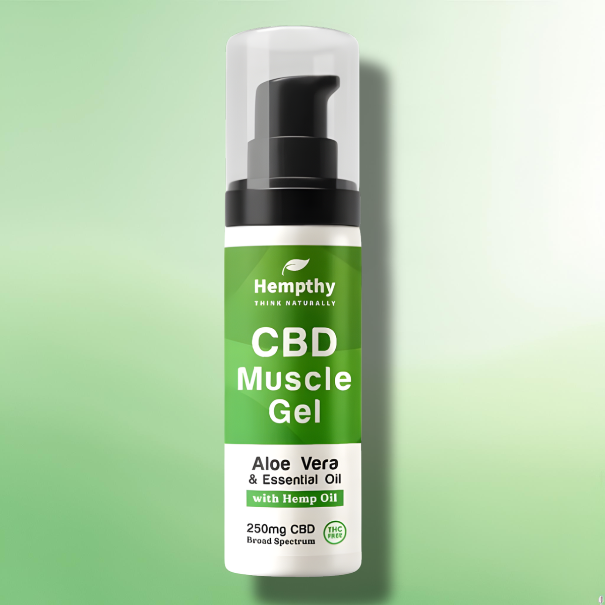 CBD Muscle Cream/Gel by Hempthy - 250mg-1000mg Broad Spectrum CBD - 50g