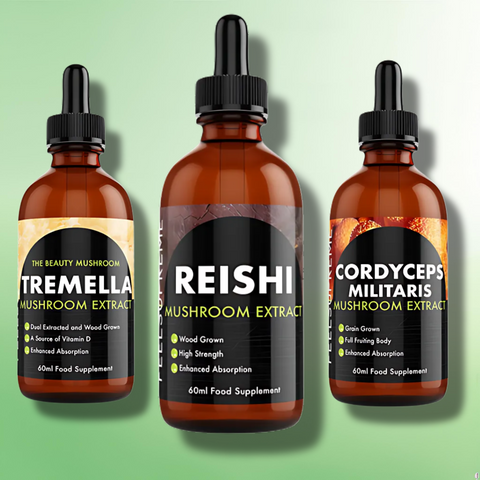 High Strength 90000mg Mushroom Tinctures by Feel Supreme - 5 Types - 60ml