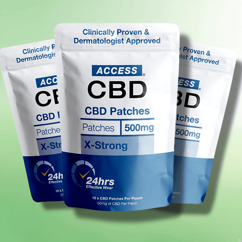 High Strength CBD Patches by Access CBD - 500mg to 50mg Per Patch - 10 Patches - CBD Shack