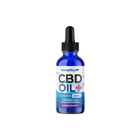 Full Spectrum CBD Oils by Hempthy 500mg - 4000mg - Natural/Mixed Berries - 30ml