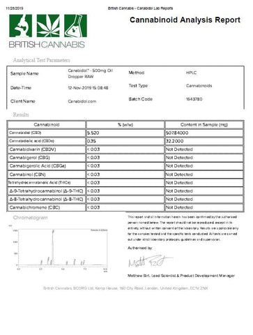 CBD by British Cannabis 250mg - 2000mg CBD Raw Cannabis Oil Drops 10ml