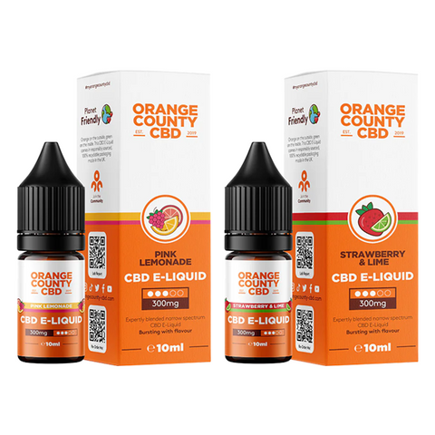 Orange County CBD 300mg Vaping Liquid 10ml (50VG/50PG)